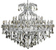 Elegant Maria Theresa Foyer Hall Light, Chrome Finish With Royal Cut Crystal