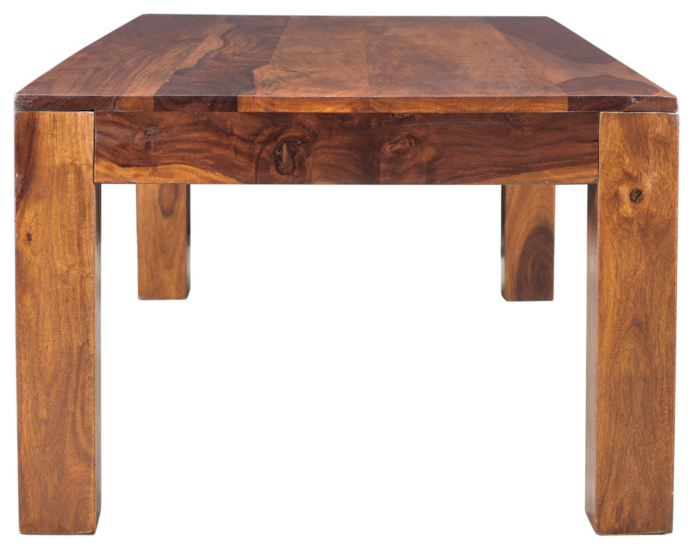 Timbergirl Solid Seesham Wood Cube Small Coffee table, Large Rectange