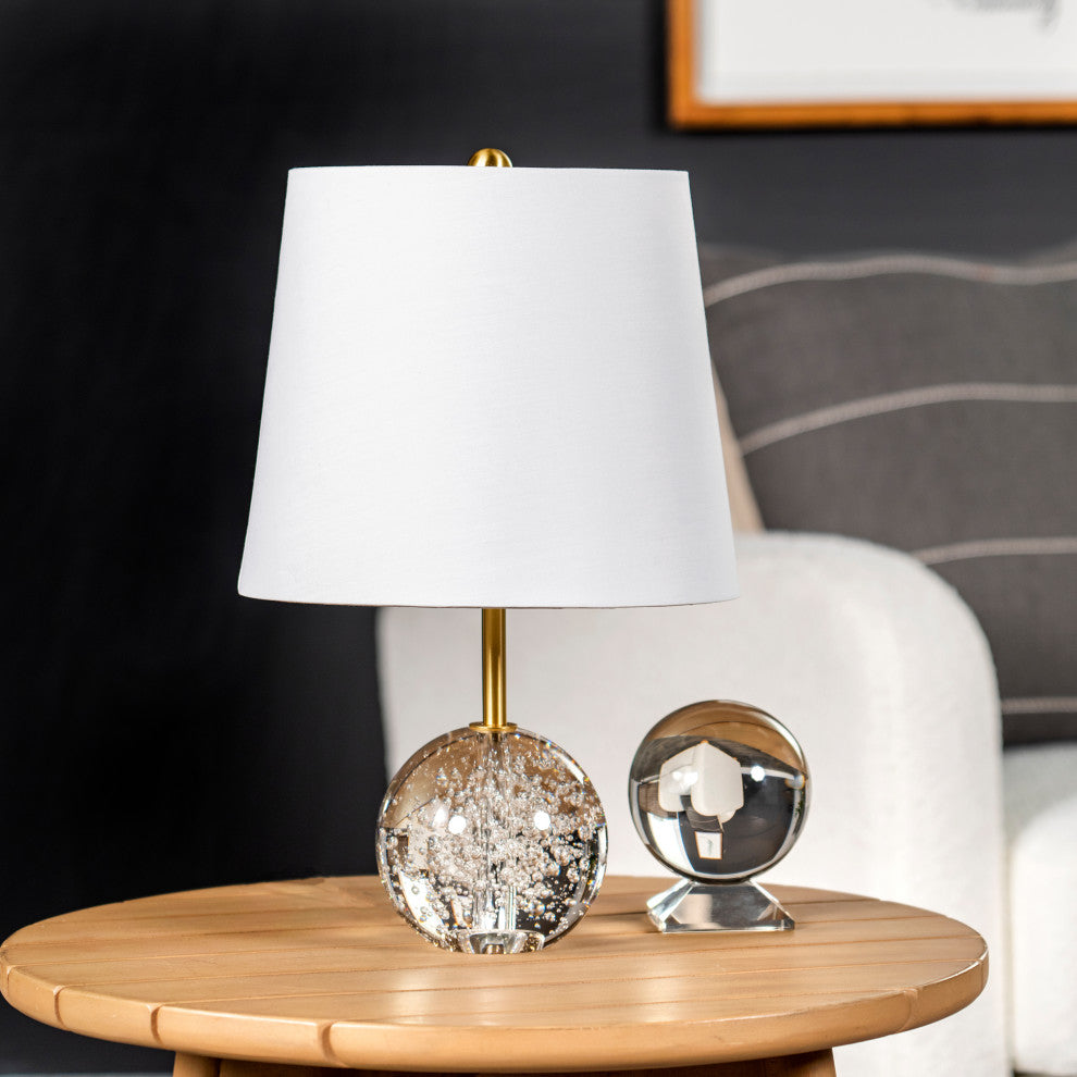 Nuloom 17" Gold Crystal Table Lamp