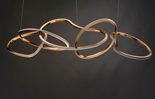 ET2 E24616 Unity 55"W LED Abstract Chandelier - Brushed Champagne