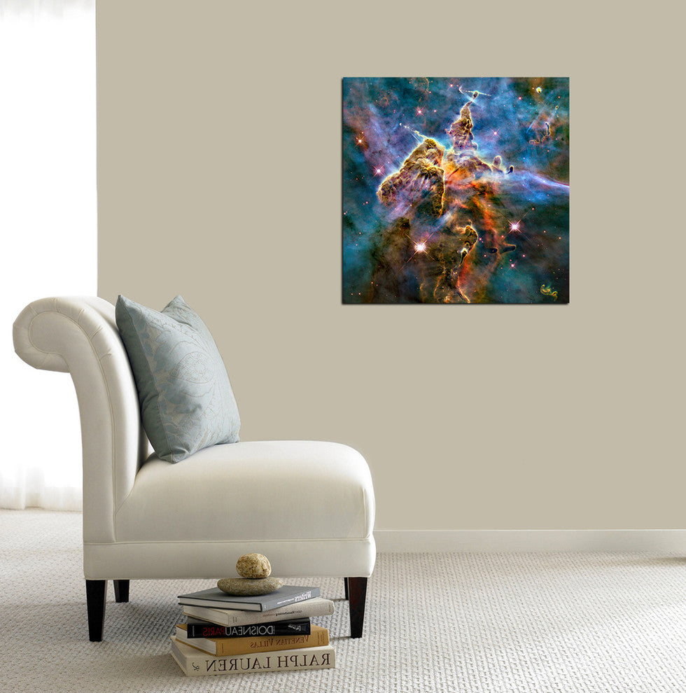 Epic Graffiti "Mystic Mountain" Hubble Space Telescope Giclee Canvas, 18"x18"