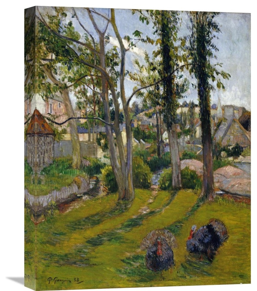 "Les Dindons (Pont Aven Landscape), 1888" Canvas Giclee by Paul Gauguin, 17"x22"