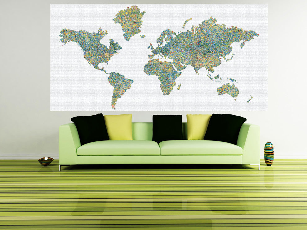 Studio Map Mural, Klimt Appletree, Peel and Stick, 1 Panel, 87"x42"
