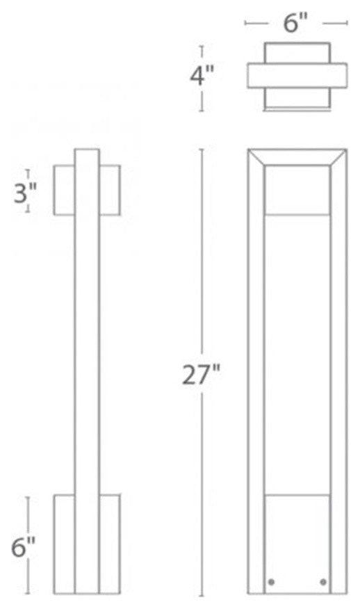 Park LED 120V Bollard 2700K, Bronze