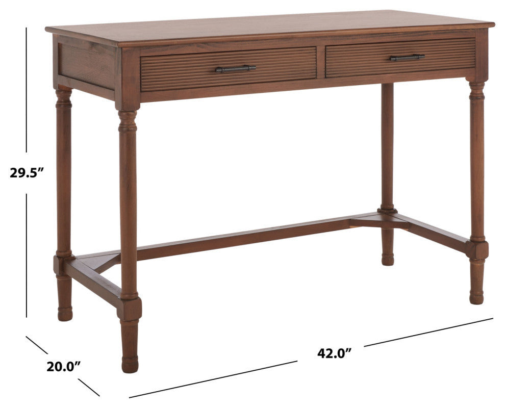 Safavieh Layce 2 Drawer Desk, Brown