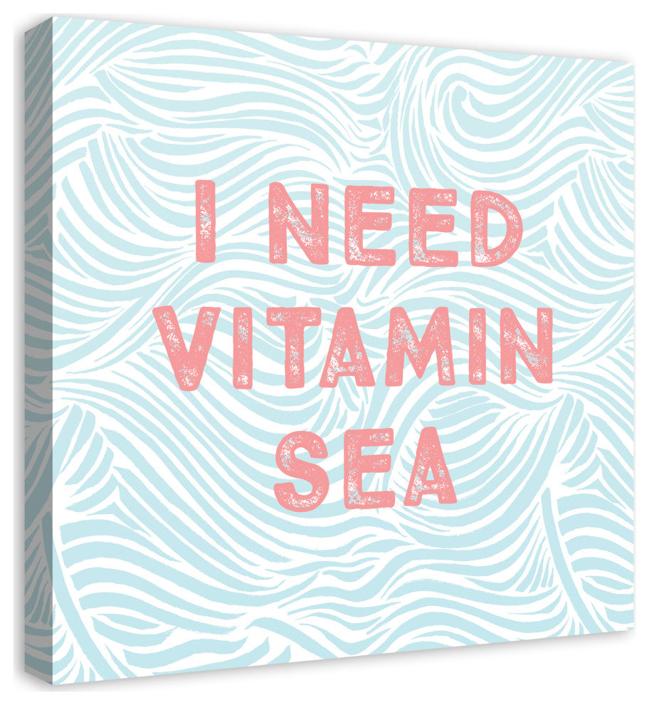 I Need Vitamin Sea 24x24 Canvas Wall Art