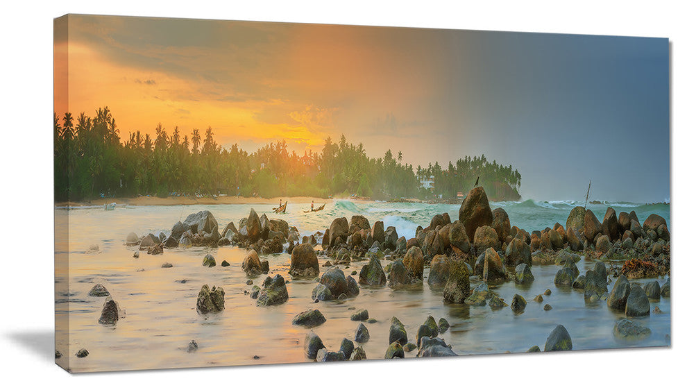 "Romantic Untouched Beach Sunset" Canvas Print, 1 Panel