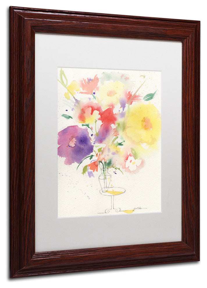 Sheila Golden ''Holiday Bouquet'' Matted Framed Art, Wood Frame, White, 14x11