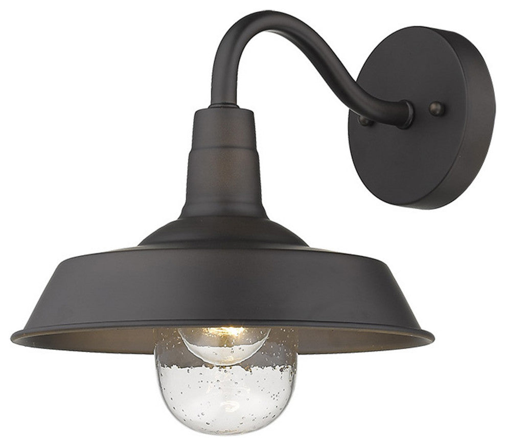 Antique Bronze Shallow Plate Shape Wall Light