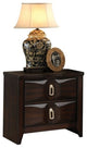 Benzara BM185690 Transitional Style Wood Nightstand with 2 Drawers, Brown
