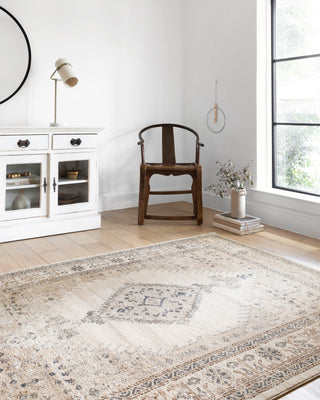 Teagan TEA-02 Area Rug, Oatmeal/Ivory, 2'8"x10'6"