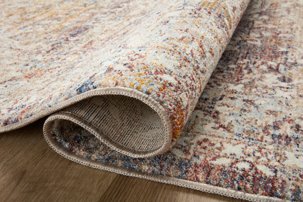 Loloi II Sorrento Natural/Multi 5'3"x5'3" Round Accent Rug