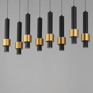 ET2 E24758 Reveal 32"W LED Linear Chandelier - Black / Gold