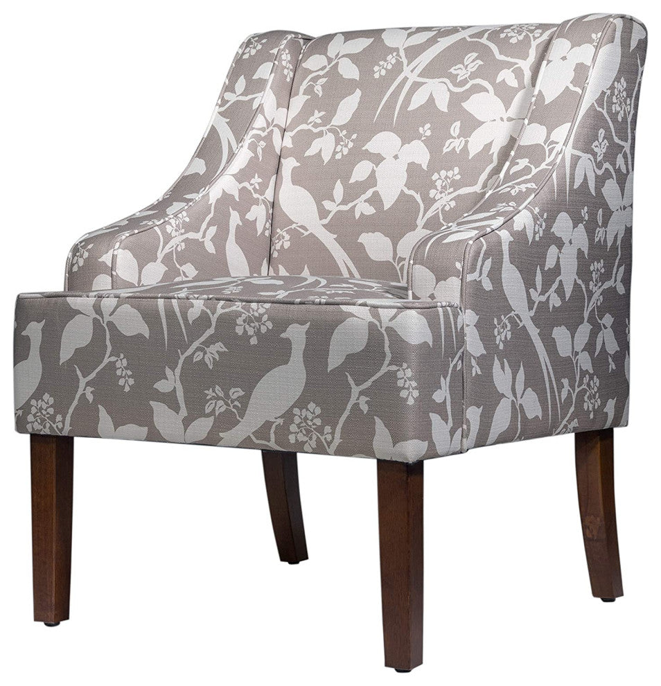 Modern Arm Accent Chair, Dark Gray Velvet