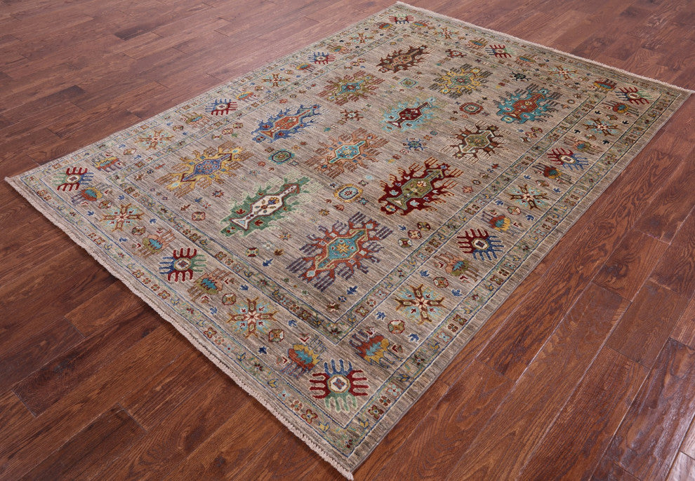 5' 8" X 7' 11" Hand-Knotted Persian Wool Rug - Q12470