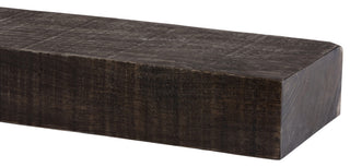 Solid Timber Floating Mantel Shelf, Dark Chocolate, 66"