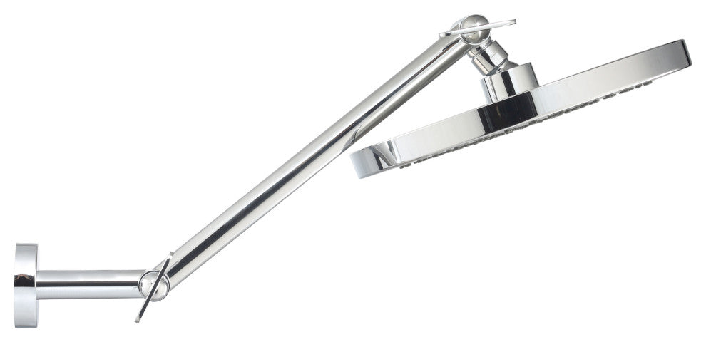 MODONA's 10" Rain Shower Head With 17" ADJUSTABLE Shower Arm, Polished Chrome