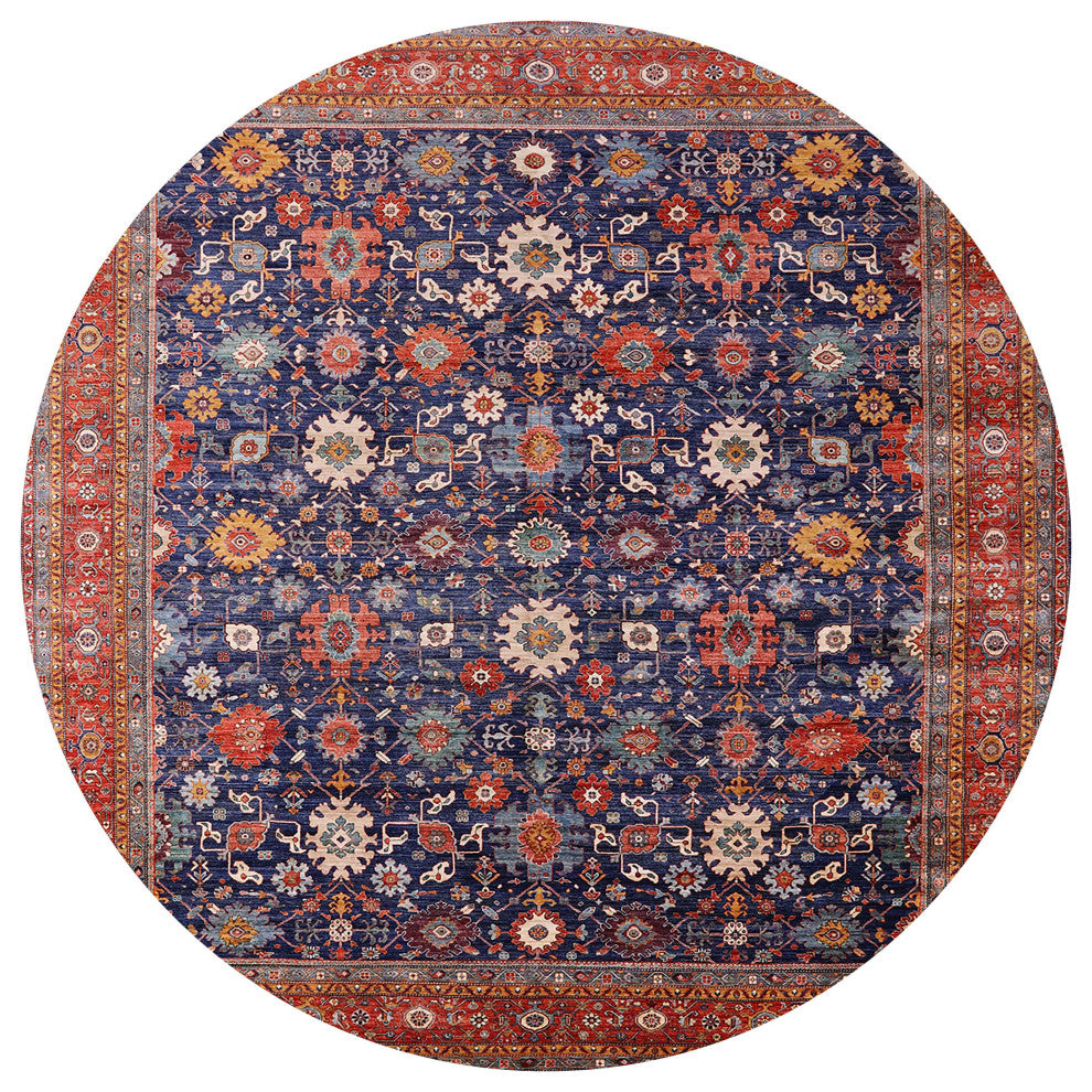 Ahgly Company Indoor Round Mid-Century Modern Area Rugs, 7' Round