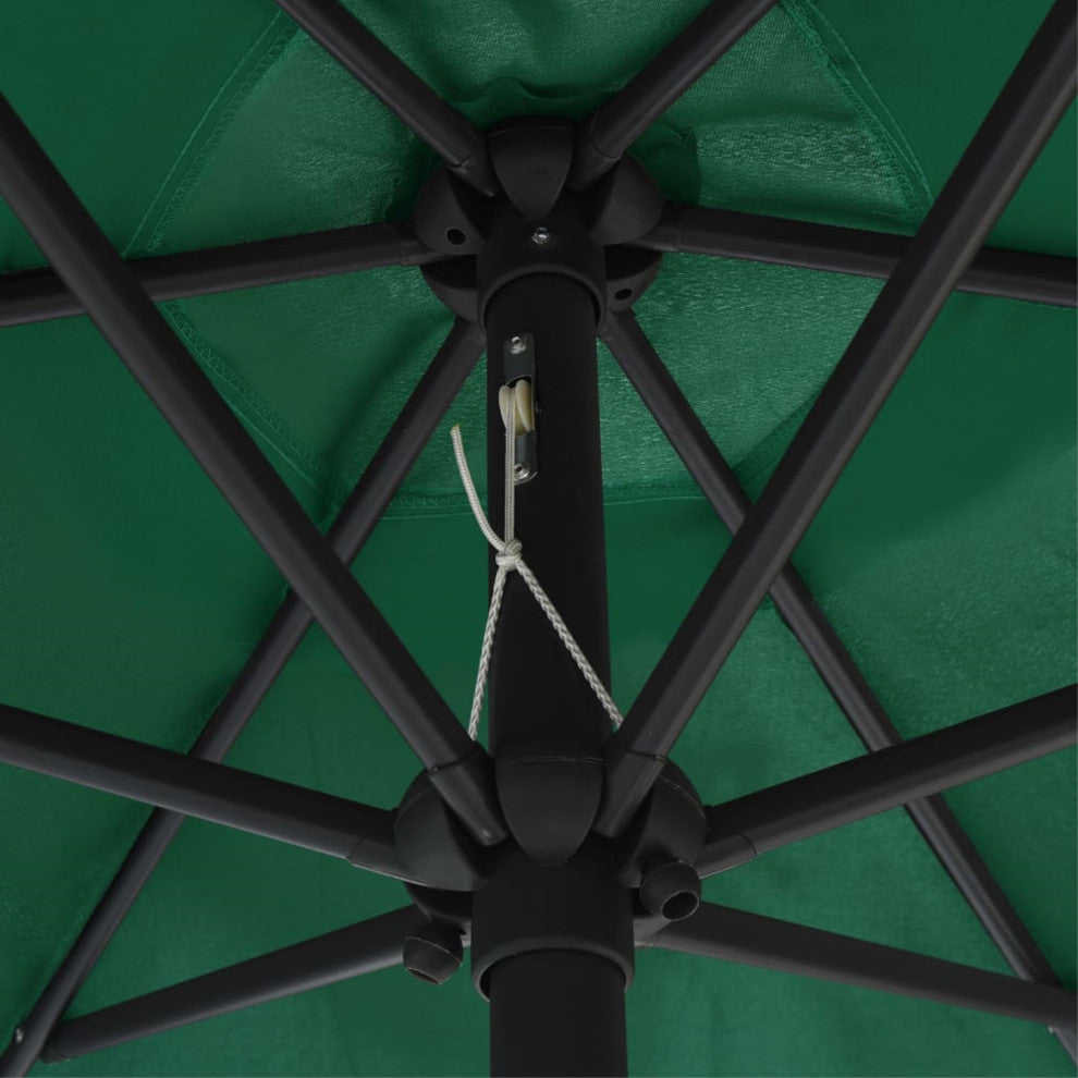 Vidaxl Outdoor Parasol With Aluminum Pole 106.3"x96.9" Green