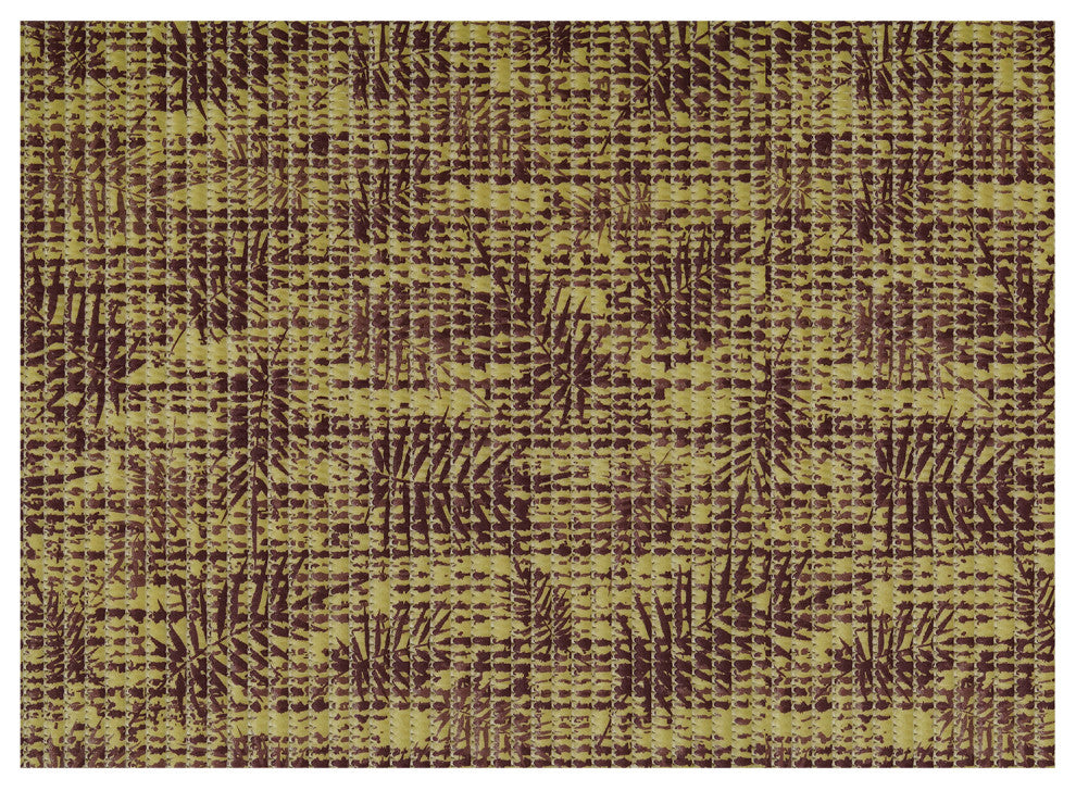 Leaf PVC Bathroom Mat, Beige, 26" x 35", Covers 6.3 sq ft