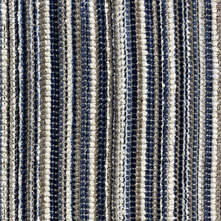 New Hampton Ivory and Blue Luxury Throw Pillow, 12"x20"
