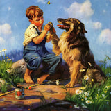 "Best Friends" Painting Print on Canvas by Curtis