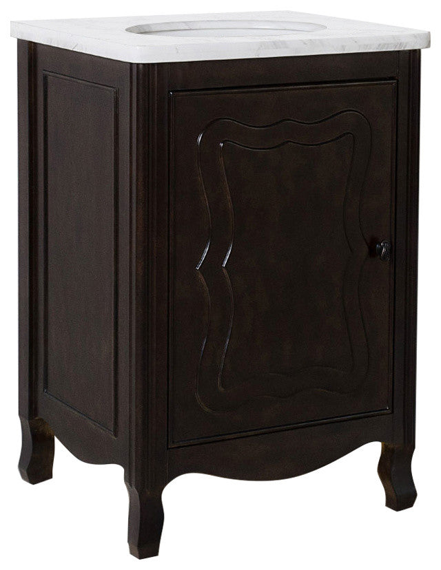 Westfield Single-Sink Vanity, Sable Walnut, 24", White Top
