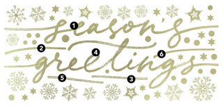 Season'S Greetings Peel and Stick Wall Decals With Metallic Ink