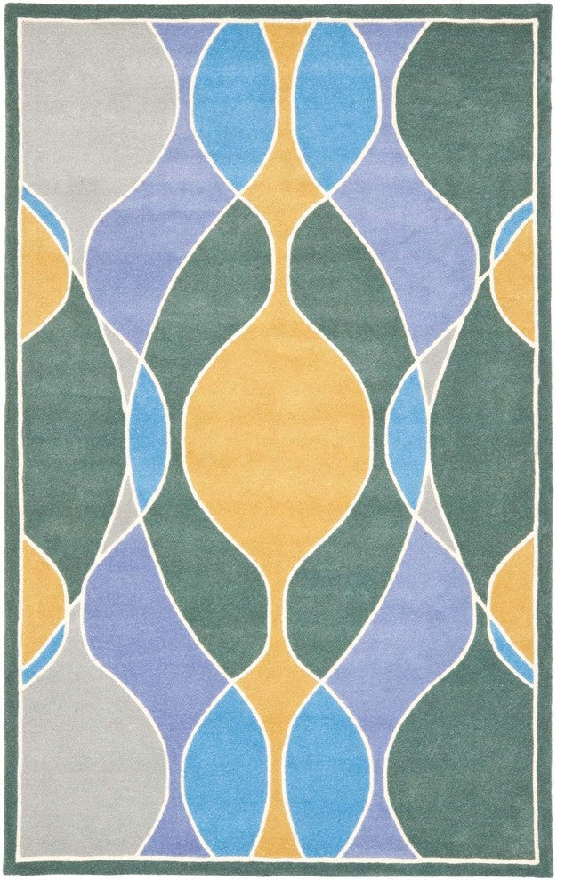 Safavieh Soho Soh762A Geometric Rug, Multi, 5'0"x8'0"