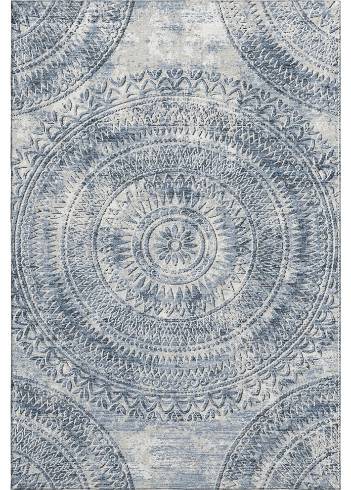 Addison Premium Washable Mayfield AMF113 Blue 9' x 12' Rug