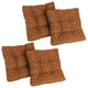 19" Squared Tufted Dining Chair Cushion, Set of 4, Vanya Papprika