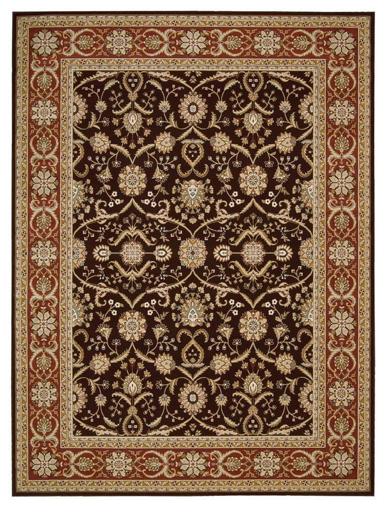Nourison PERSIAN CROWN 178 DARK BROWN RUG