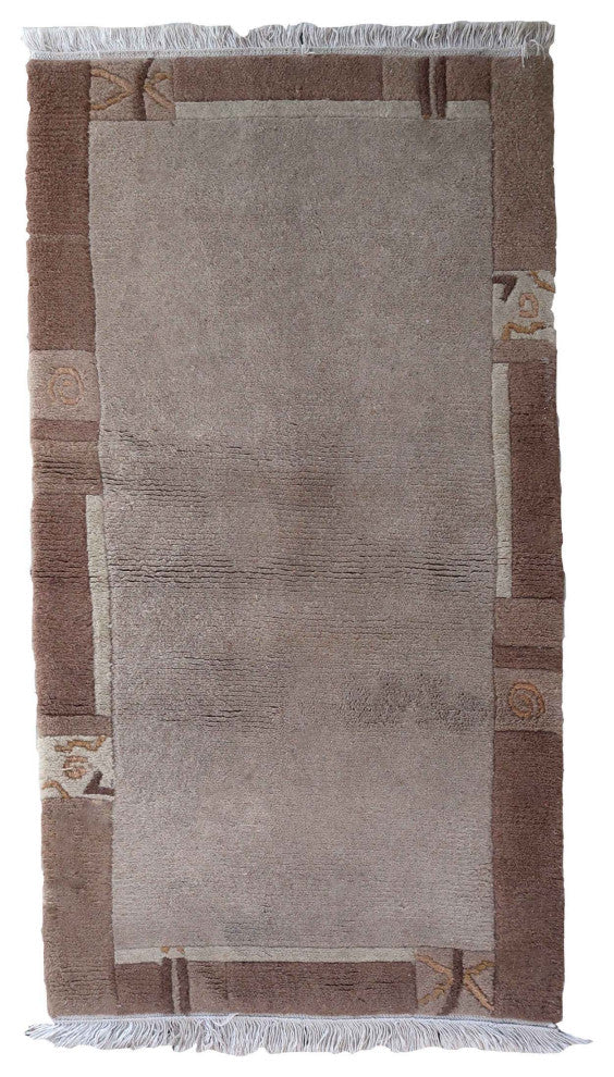 Handmade Vintage Tibetan Khaden Rug 2.4'x4.5', 74cmx139cm 1970s