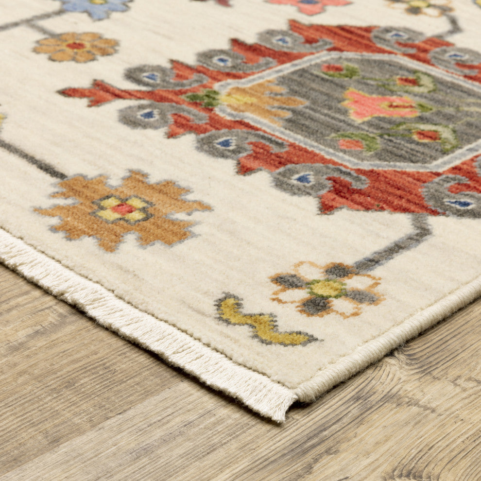 Oriental Weavers Lucca 8111W Traditional Rug, Ivory, 3'3"x5'
