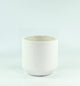 Mid Century Large Fiber Clay Pot Cylinder Planter White 10"