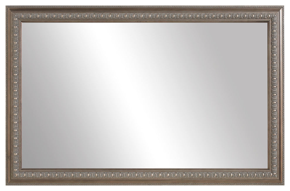 Imperial Nickel Framed Wall Mirror, 28"x60"