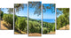 Cilentan Coast Campania Italy, Landscape Canvas Art Print, 60"x32", 5 Panels