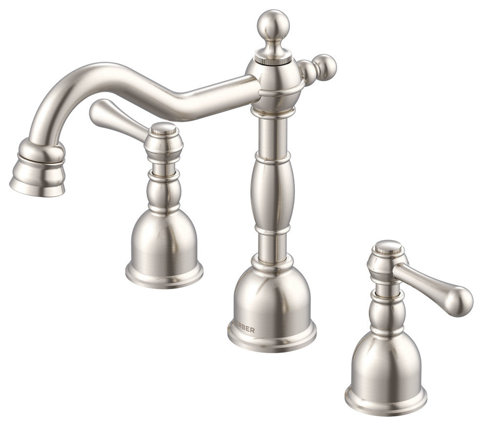 Opulence Two Handle Widespread Lavatory Faucet, Brushed Nickel