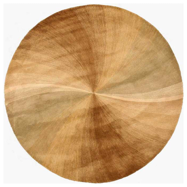 Gold Contemporary Abstract Swirl Area Rug