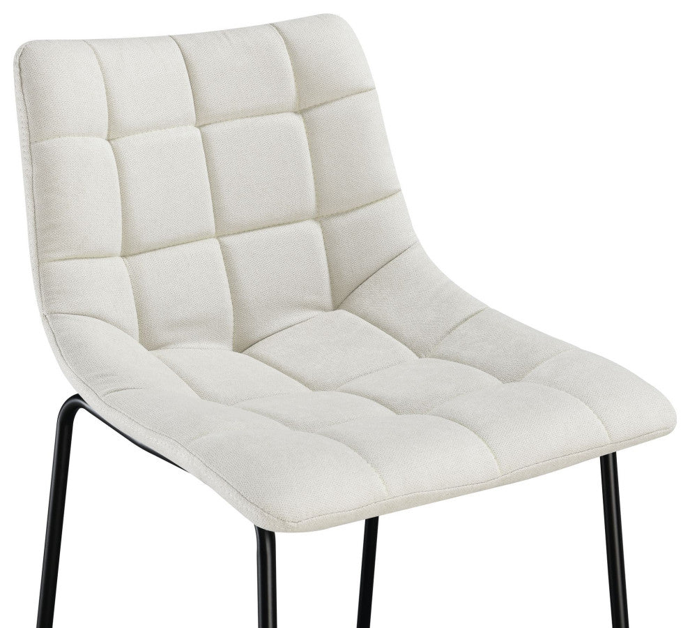 Seth, QSD6099 5B 30" Linen White Bar Stool, Set of 2