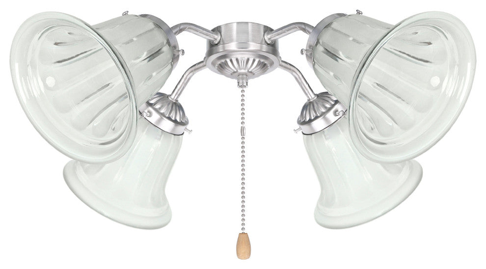 23082-4 Replacement Clear & Sandblasted Ceiling Fan Glsss Shade, 4 Pack.