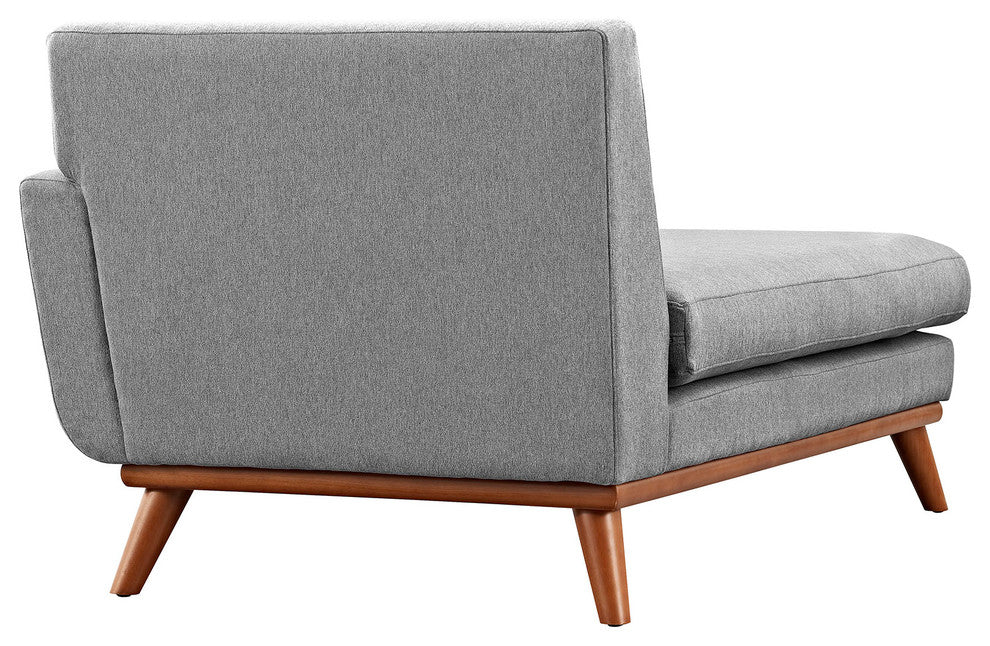 Modern Contemporary Right-Arm Chaise , Gray, Fabric
