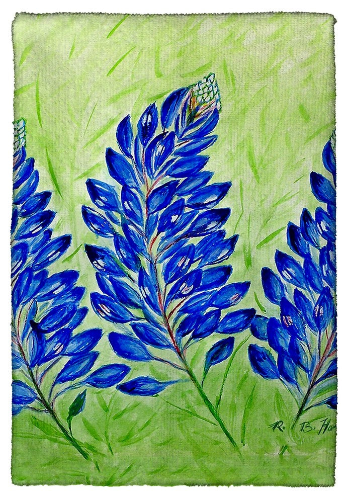 Blue Bonnets Kitchen Towel - Two Sets of Two (4 Total)
