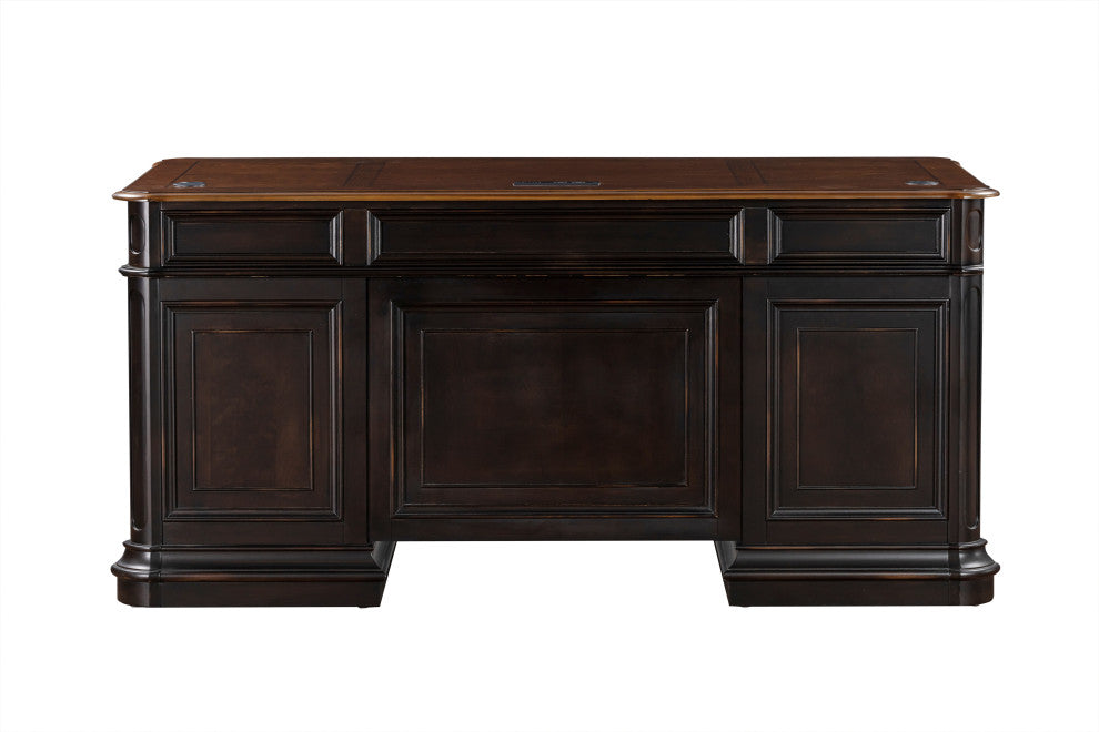 Roanoke Black Executive Desk