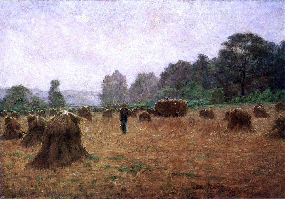 John Ottis Adams Wheat-Wain Afield Wall Decal