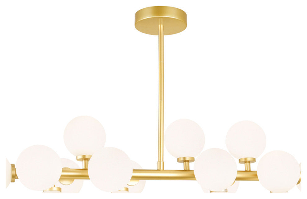 Arya 16 Light Chandelier With Satin Gold Finish