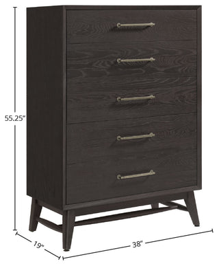 Bayside 5-Drawer Chest, Black
