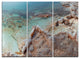 Dead Sea Shore with Crystallized Salt - Landscape Wall Art - 36x28 - 3 Panels