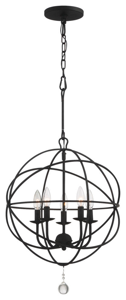 Solaris 5 Light Black Mini Chandelier