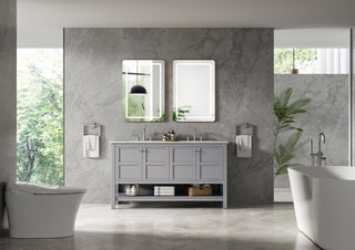 Home Living 54" Double Bathroom Vanity, Grey